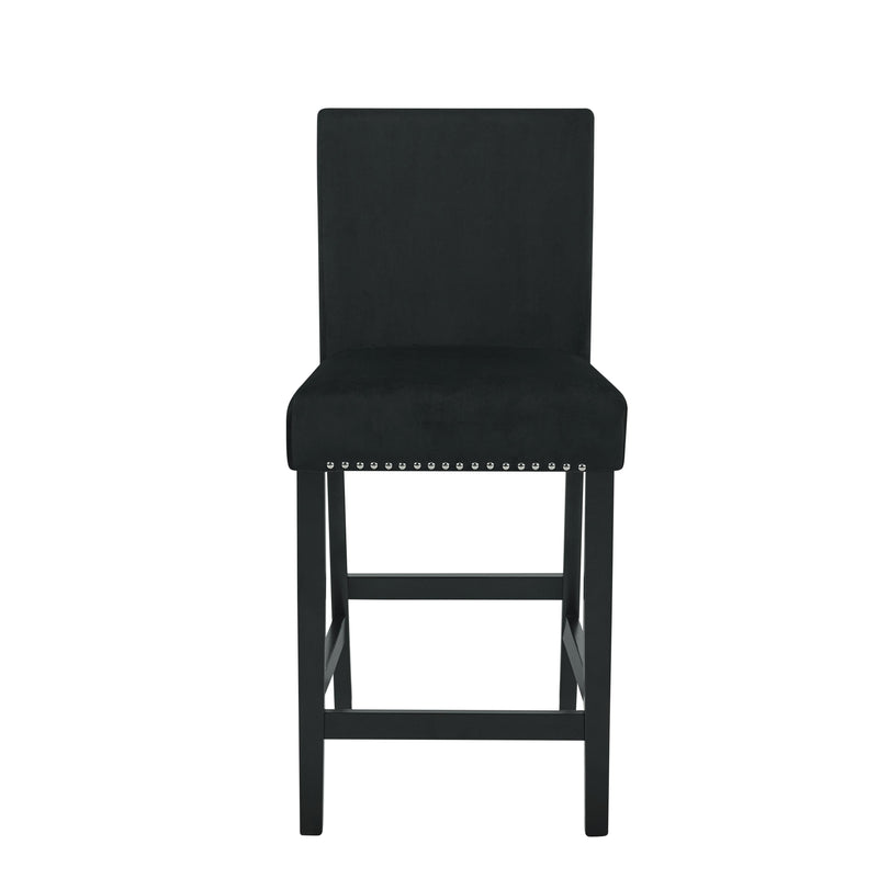 New Classic Furniture Celeste D400-52S-BLK 5 pc 42" Marble Counter Table & 4 Chairs - Black IMAGE 4