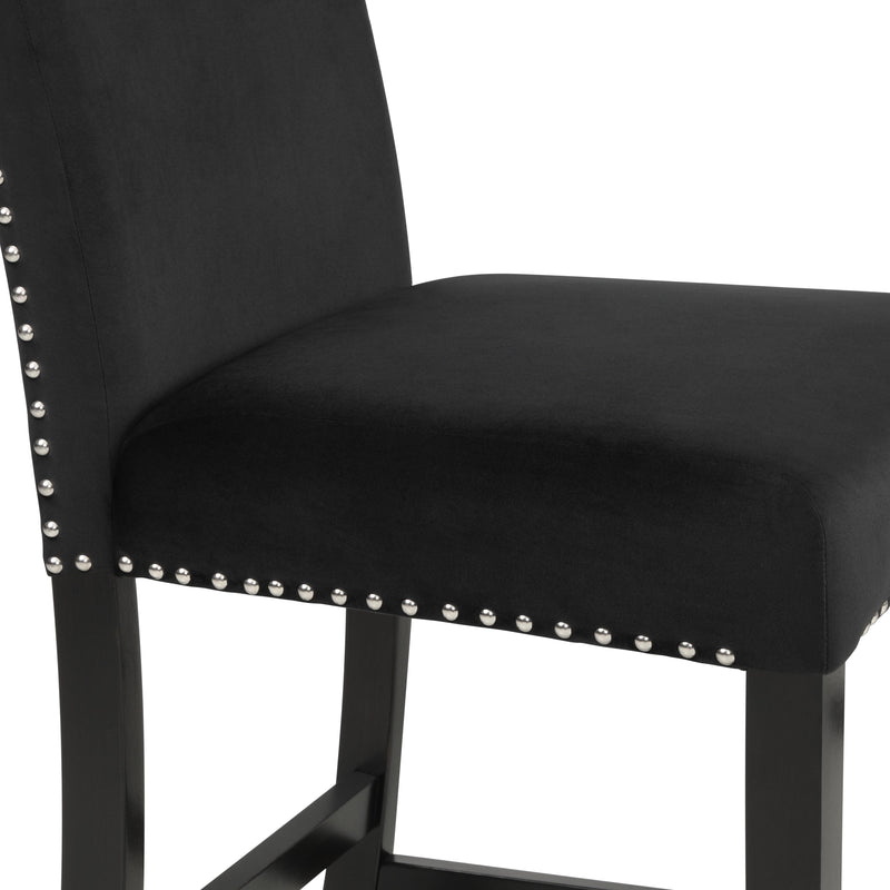 New Classic Furniture Celeste D400-52S-BLK 5 pc 42" Marble Counter Table & 4 Chairs - Black IMAGE 5