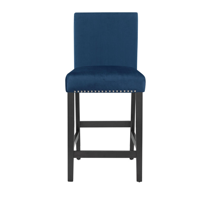 New Classic Furniture Celeste D400-52S-BLU 5 pc 42" Marble Counter Table & 4 Chairs - Blue IMAGE 4