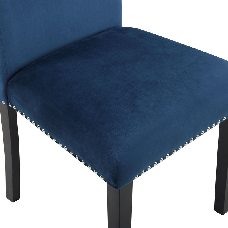 New Classic Furniture Celeste D400-52S-BLU 5 pc 42" Marble Counter Table & 4 Chairs - Blue IMAGE 5