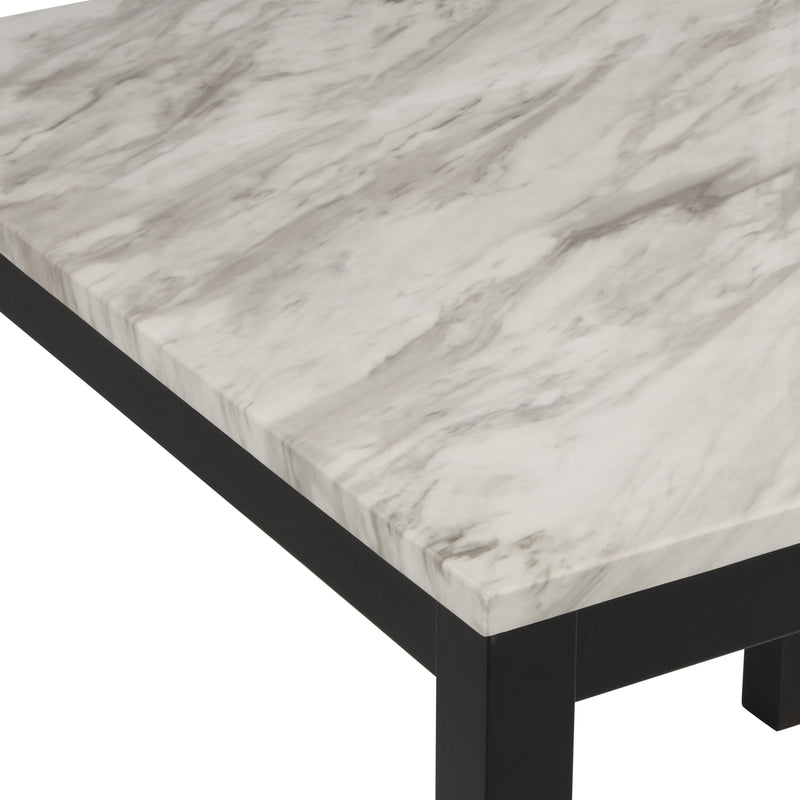 New Classic Furniture Celeste D400-52S-GRY 5 pc 42" Marble Counter Table & 4 Chairs - Gray IMAGE 3