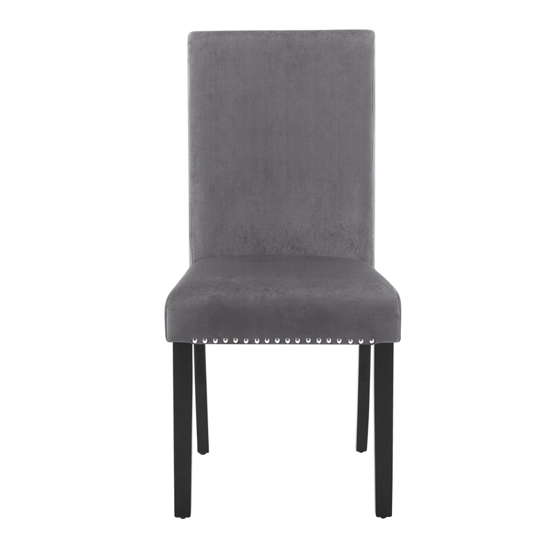 New Classic Furniture Celeste D400-52S-GRY 5 pc 42" Marble Counter Table & 4 Chairs - Gray IMAGE 4