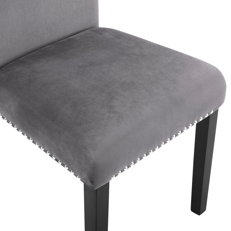 New Classic Furniture Celeste D400-52S-GRY 5 pc 42" Marble Counter Table & 4 Chairs - Gray IMAGE 5