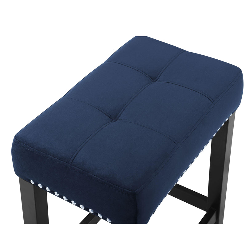New Classic Furniture Celeste D400-B3S-BLU Theater Bar Table w/ 3 Stools - Blue IMAGE 7