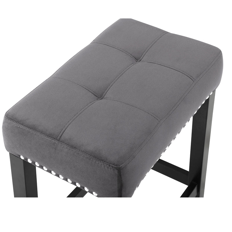 New Classic Furniture Celeste D400-B3S-GRY Theater Bar Table w/ 3 Stools - Gray IMAGE 7