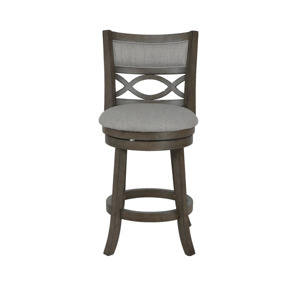 New Classic Furniture Manchester S1128-CS-FG 24" Counter Stool - Antique Gray W/ Fabric Seat IMAGE 1