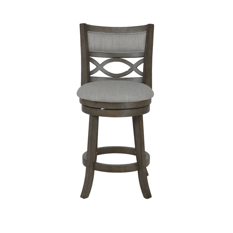 New Classic Furniture Manchester S1128-CS-FG 24" Counter Stool - Antique Gray W/ Fabric Seat IMAGE 1