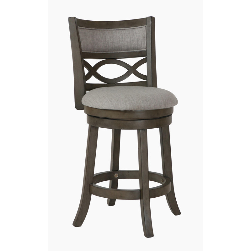 New Classic Furniture Manchester S1128-CS-FG 24" Counter Stool - Antique Gray W/ Fabric Seat IMAGE 2