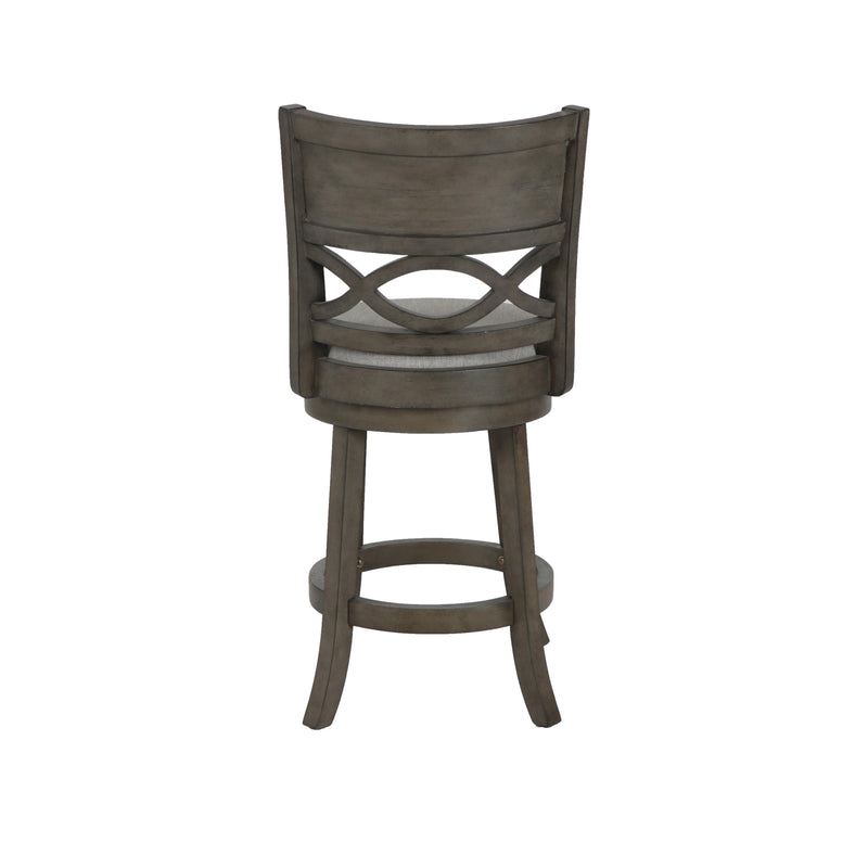 New Classic Furniture Manchester S1128-CS-FG 24" Counter Stool - Antique Gray W/ Fabric Seat IMAGE 3