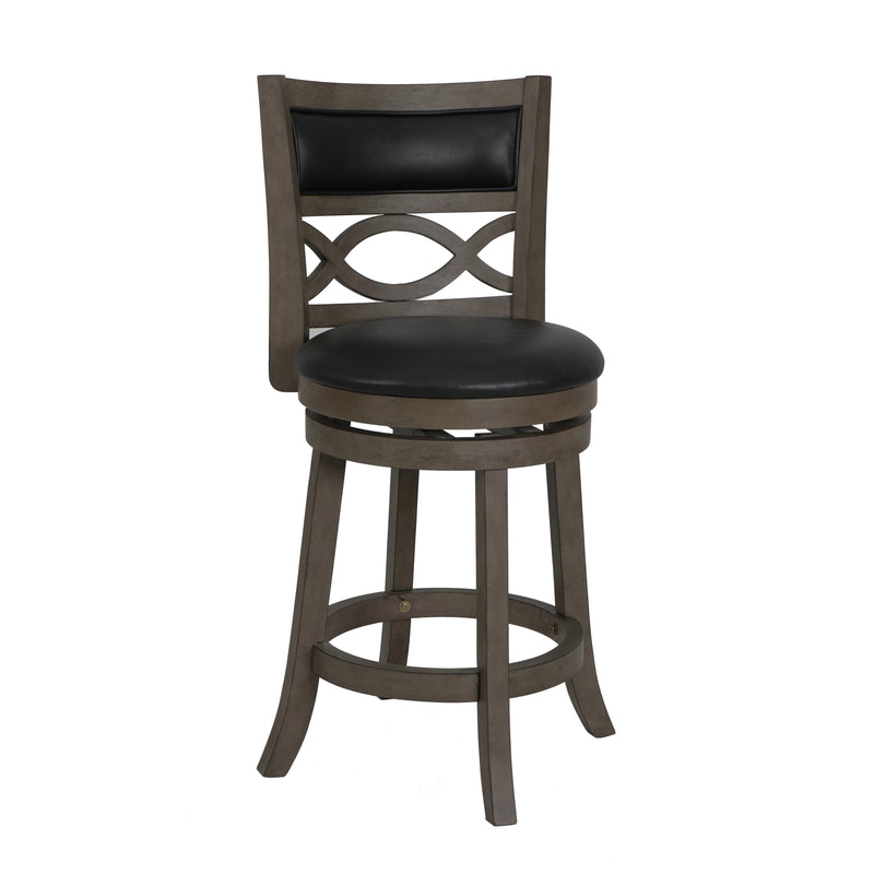 New Classic Furniture Manchester S1128-CS-PG 24" Counter Stool - Antique Gray W/ PU Seat IMAGE 2