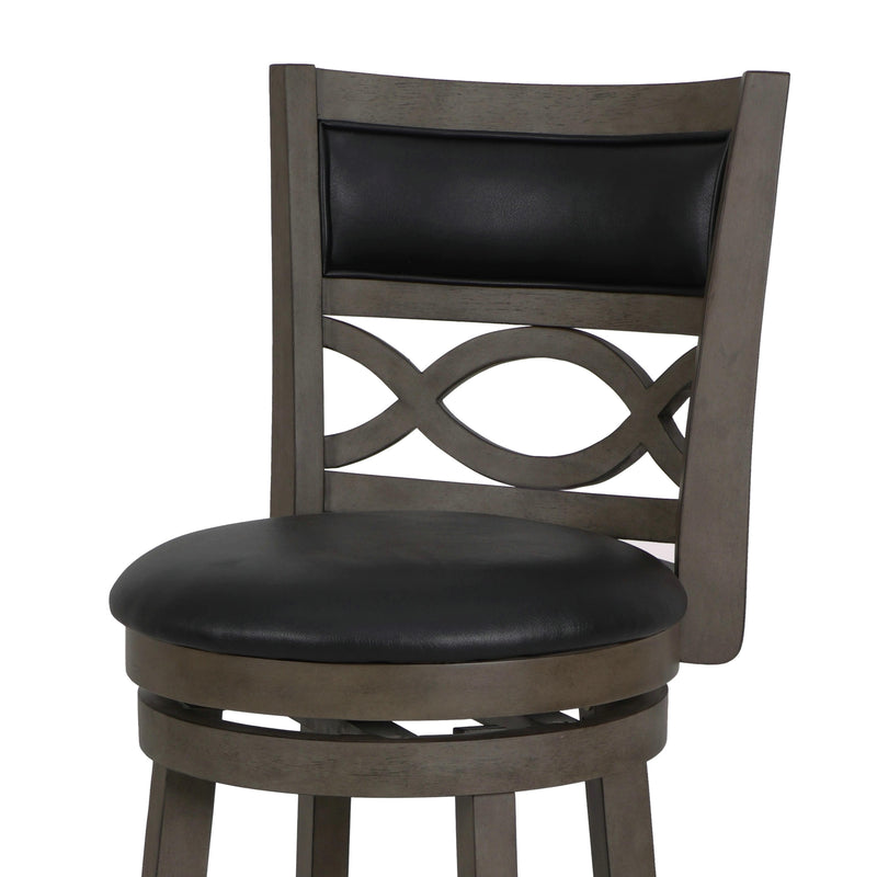 New Classic Furniture Manchester S1128-CS-PG 24" Counter Stool - Antique Gray W/ PU Seat IMAGE 4