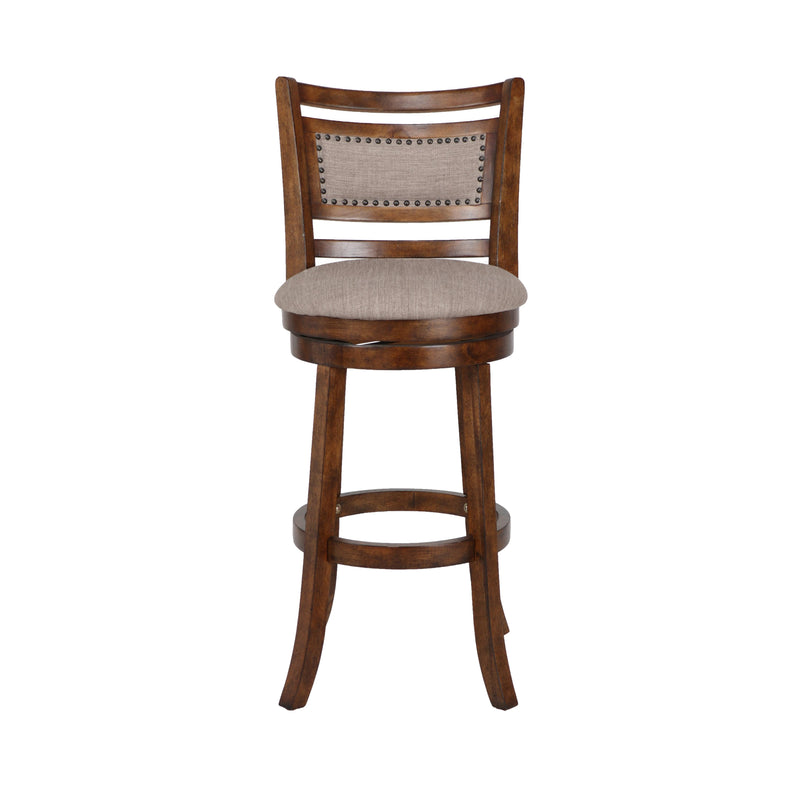New Classic Furniture Aberdeen S1218-BS-FB 29" Bar Stool - Dark Brown W/ Fabric Seat IMAGE 1