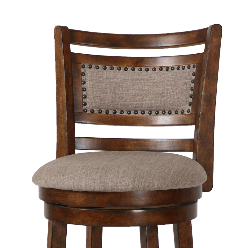 New Classic Furniture Aberdeen S1218-BS-FB 29" Bar Stool - Dark Brown W/ Fabric Seat IMAGE 4