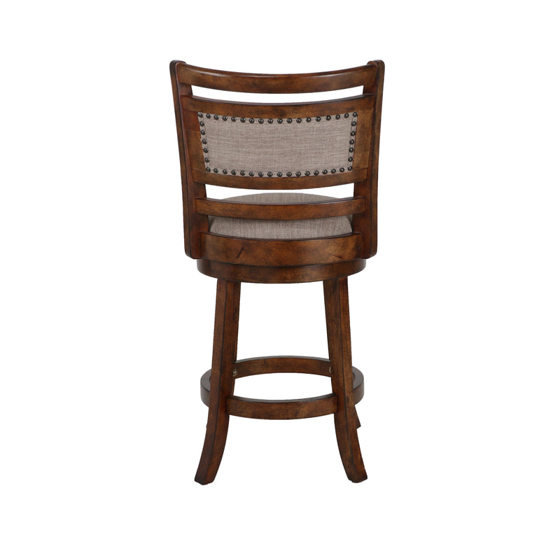New Classic Furniture Aberdeen S1218-CS-FB 24" Counter Stool - Dark Brown W/ Fabric Seat IMAGE 3
