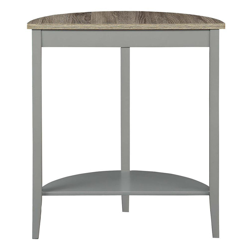 Acme Furniture Justino 90161 Accent Table - Gray Oak & Gray IMAGE 4