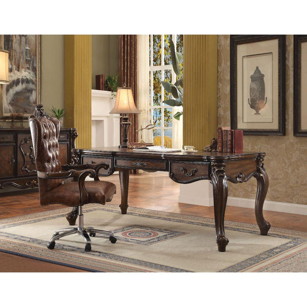 Acme Furniture Versailles 92280 Executive Desk - Cherry Oak IMAGE 1