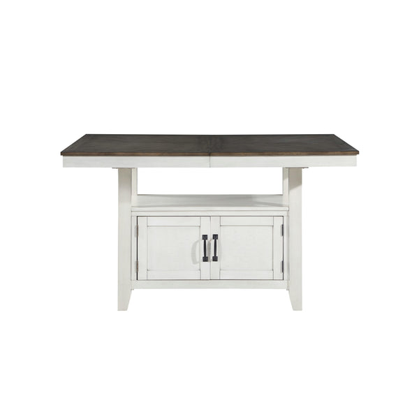 New Classic Furniture Richland D7522 Counter Dining Table - White/Brown IMAGE 1