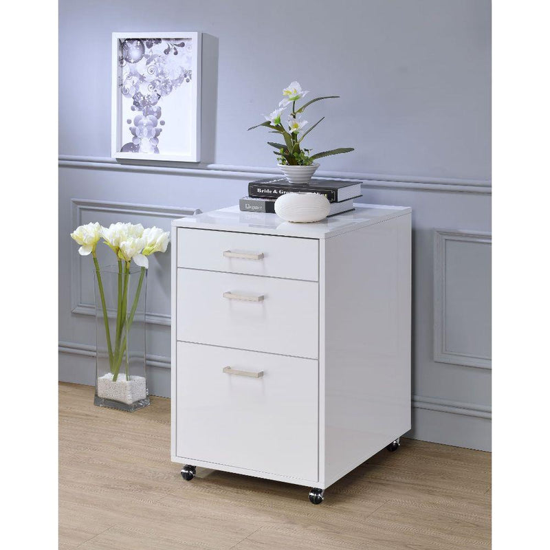 Acme Furniture Coleen 92454 File Cabinet - White IMAGE 5