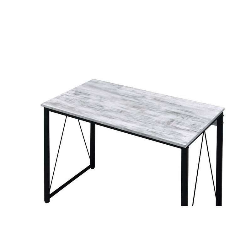 Acme Furniture Zaidin 92604 Writing Desk - Antique White & Black IMAGE 2