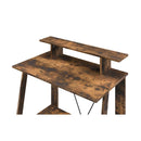 Acme Furniture Nypho 92730 Writing Desk - Weathered Oak & Black IMAGE 2
