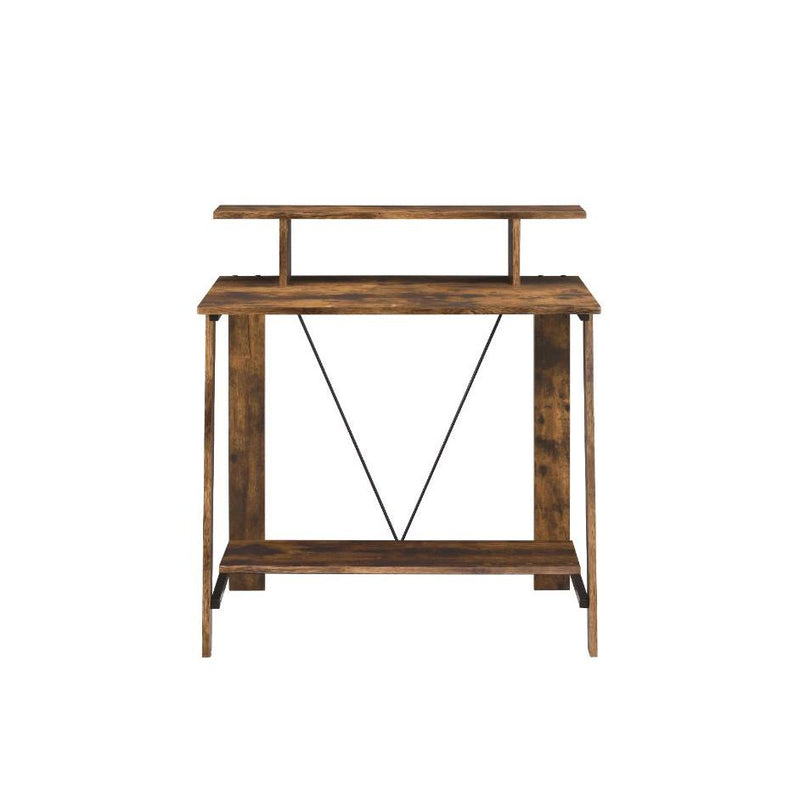 Acme Furniture Nypho 92730 Writing Desk - Weathered Oak & Black IMAGE 3