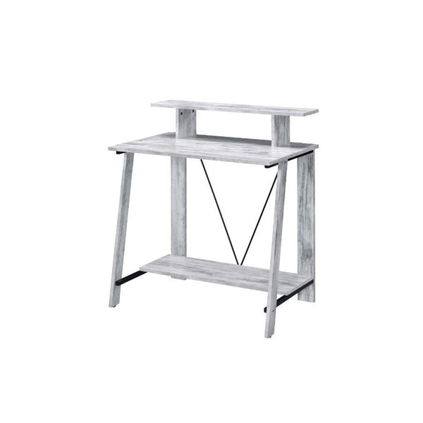 Acme Furniture Nypho 92732 Writing Desk - Antique White & Black IMAGE 1