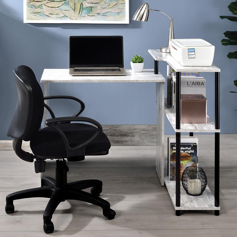 Acme Furniture Ievi 92752 Writing Desk - Antique White & Black IMAGE 1