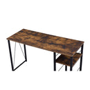 Acme Furniture Vadna 92765 Writing Desk - Weathered Oak & Black IMAGE 2