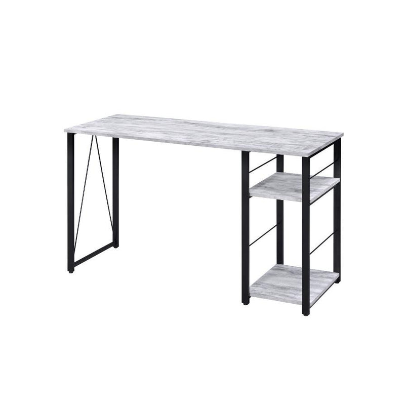 Acme Furniture Vadna 92767 Writing Desk - Weathered Oak & Black IMAGE 1
