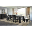  Elements International Grady DGD818DTB Dining Table - Black IMAGE 4