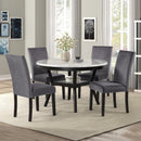 New Classic Furniture Celeste D400-11 47" Round Dining Table - Espresso/Faux Marble IMAGE 7