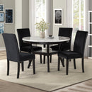 New Classic Furniture Celeste D400-11 47" Round Dining Table - Espresso/Faux Marble IMAGE 9
