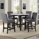 New Classic Furniture Celeste D400-12 40" Round Counter Dining Table - Espresso/Faux Marble IMAGE 7