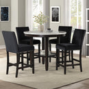 New Classic Furniture Celeste D400-12 40" Round Counter Dining Table - Espresso/Faux Marble IMAGE 9
