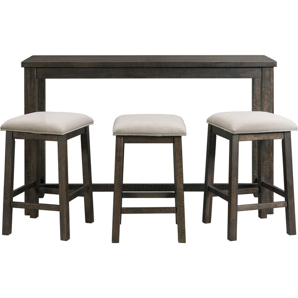  Elements International Stone TST100BTSP 4 pc Counter Height Dinette - Charcoal IMAGE 1