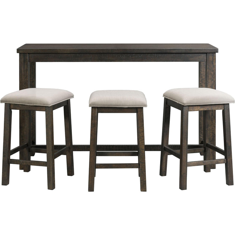  Elements International Stone TST100BTSP 4 pc Counter Height Dinette - Charcoal IMAGE 1