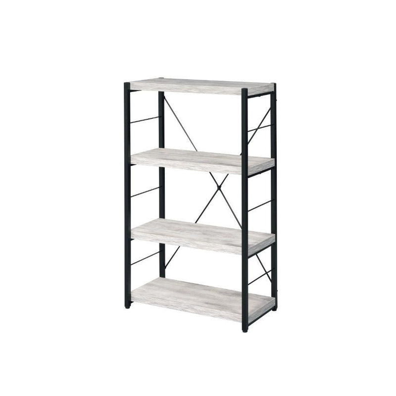 Acme Furniture Jurgen 92917 Bookshelf - Antique White-Ash IMAGE 1
