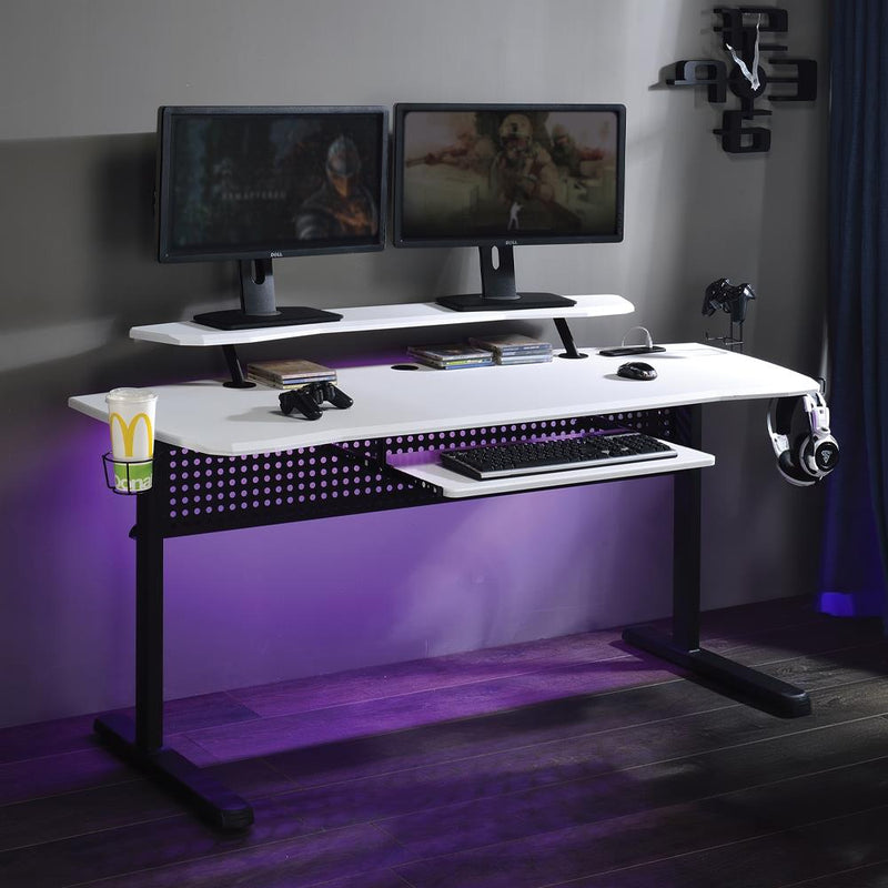 Acme Furniture Vildre 93134 Gaming Table - White IMAGE 1