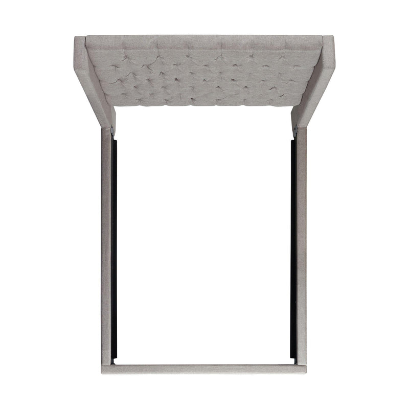  Elements International Morrow UMW092QB Queen Upholstered Bed - Gray IMAGE 3