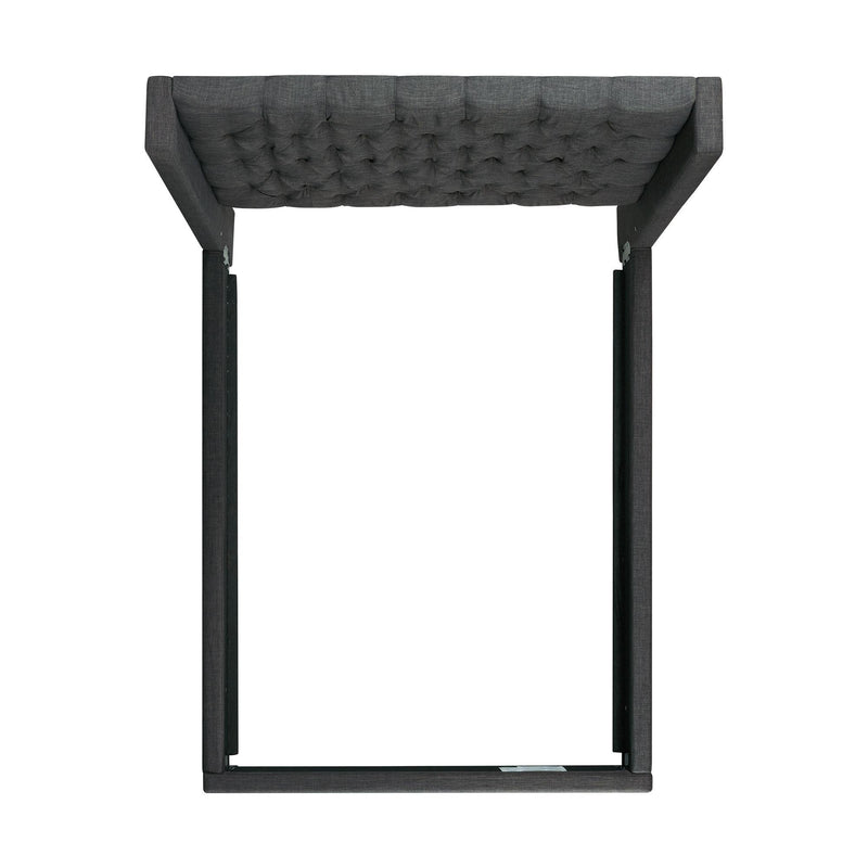  Elements International Morrow UMW090QB Queen Upholstered Bed - Charcoal IMAGE 3