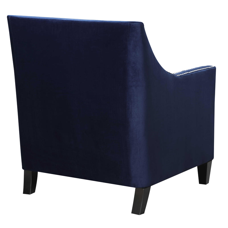  Elements International Tiffany UTF286100CA Accent Chair - Broadway Navy IMAGE 3