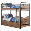 Acme Furniture Adam 37760 Twin Over Twin Bunk Bed With Trundle IMAGE 2