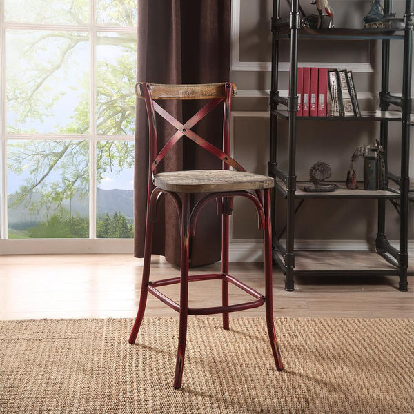 Acme Furniture Zaire 96808 Bar Chair - Red IMAGE 1