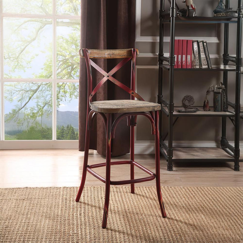 Acme Furniture Zaire 96808 Bar Chair - Red IMAGE 1