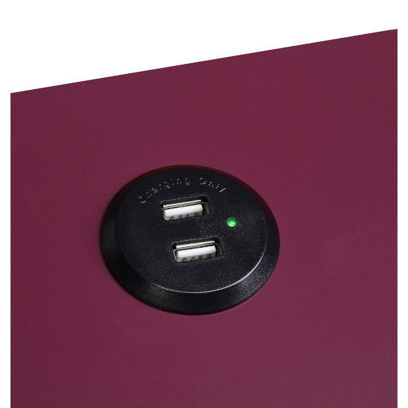 Acme Furniture Fierce 97737 Accent Table - Burgundy IMAGE 4