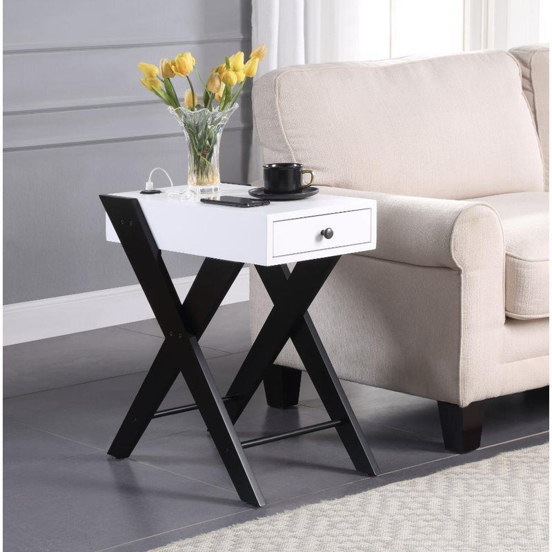 Acme Furniture Fierce 97738 Accent Table - White IMAGE 5