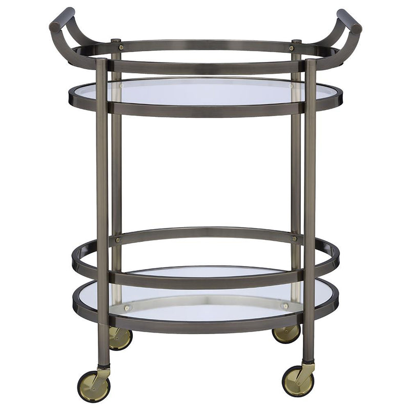Acme Furniture Lakelyn 98190 Serving Cart - Brushed Bronze IMAGE 3