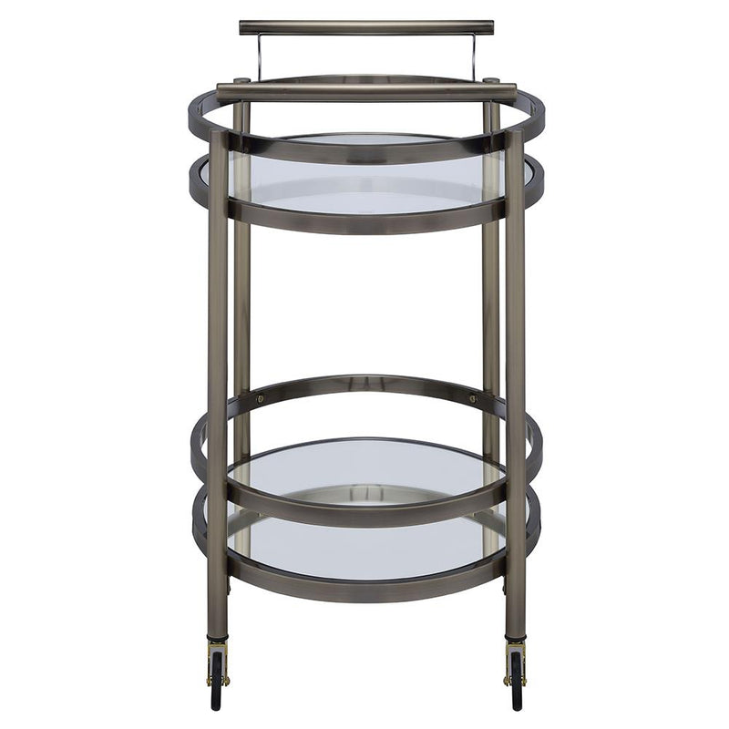 Acme Furniture Lakelyn 98190 Serving Cart - Brushed Bronze IMAGE 4