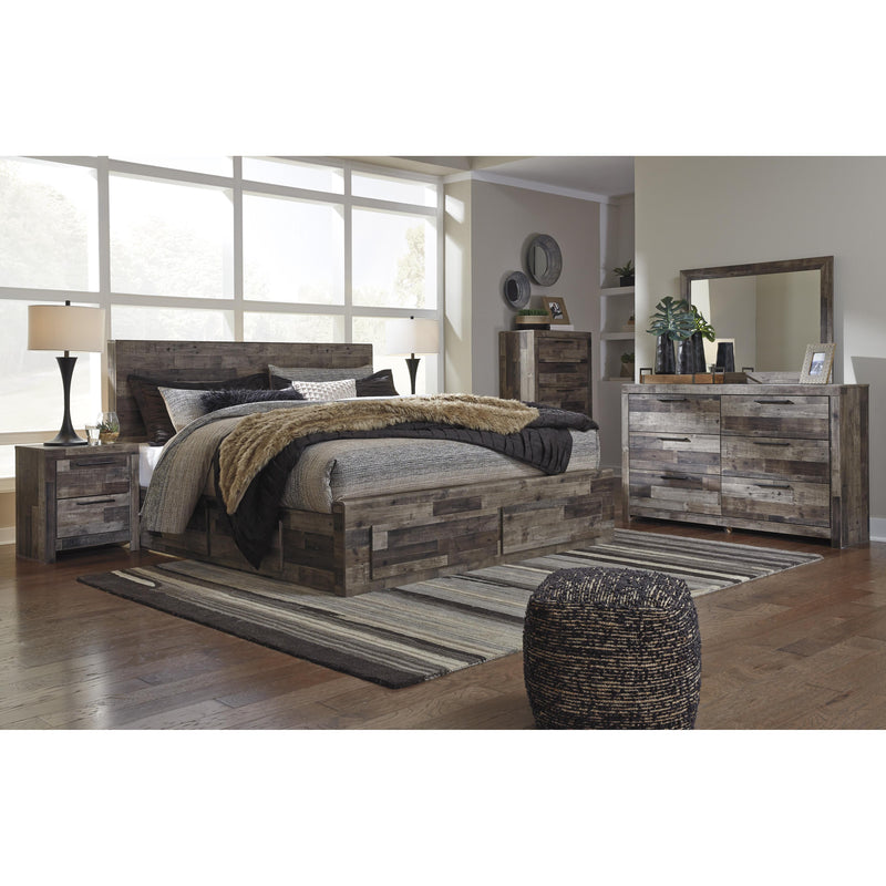 Benchcraft Derekson B200B19 King Panel Bed with 4 Storage Drawers IMAGE 4