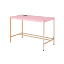 Acme Furniture Midriaks OF00024 Writing Desk - Pink & Gold Finish IMAGE 2